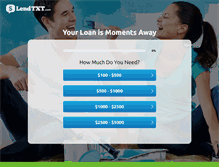 Tablet Screenshot of lendtxt.com